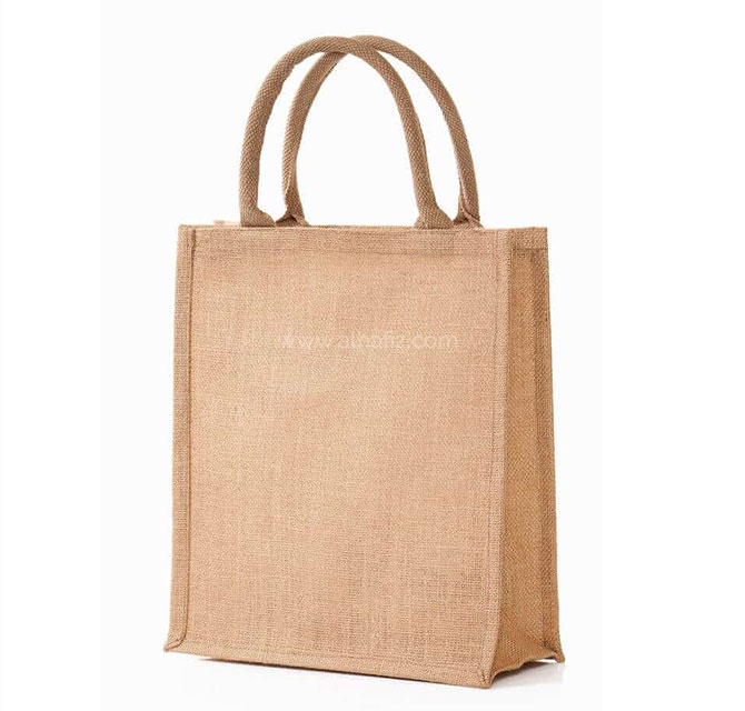 Eco-neutral Jute Shopping Bag - Vertical - Natural